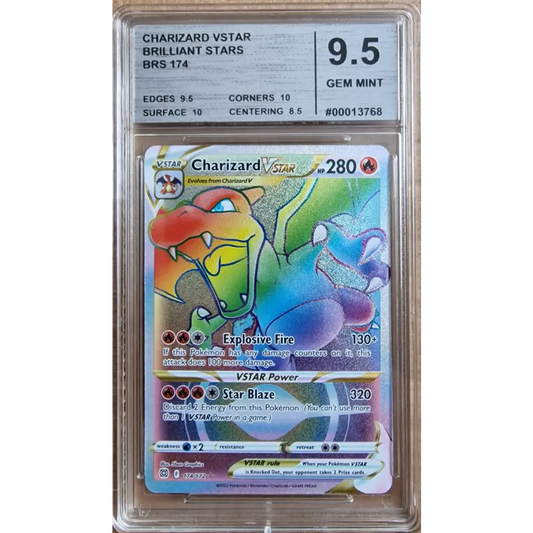 Grade 9 Card - Charizard VSTAR (BRS 174) Sparkling Stars - Charizard VSTAR - English