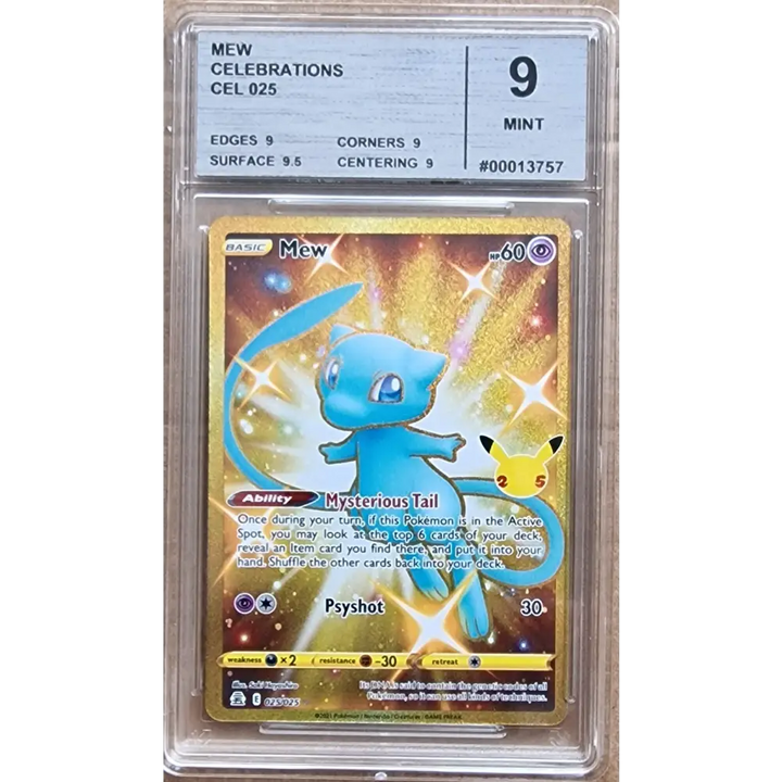 Carte Gradé 9 - Mew GOLD (CEL 025) Célébrations - Anglais