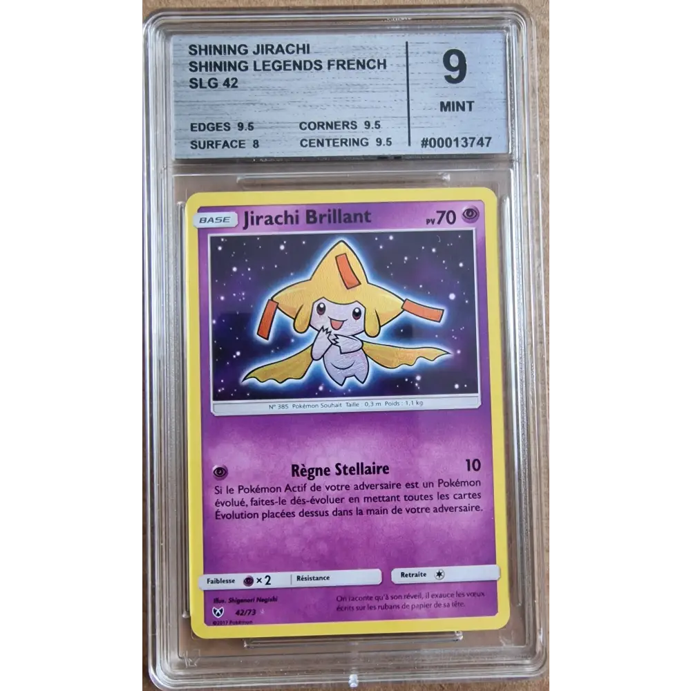 Carte Gradé 9 - Shining Jirachi (SLG 42) Légendes Brillantes - FR - Poke-Geek