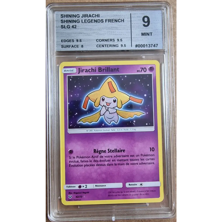 Carte Gradé 9 - Shining Jirachi (SLG 42) Légendes Brillantes - FR