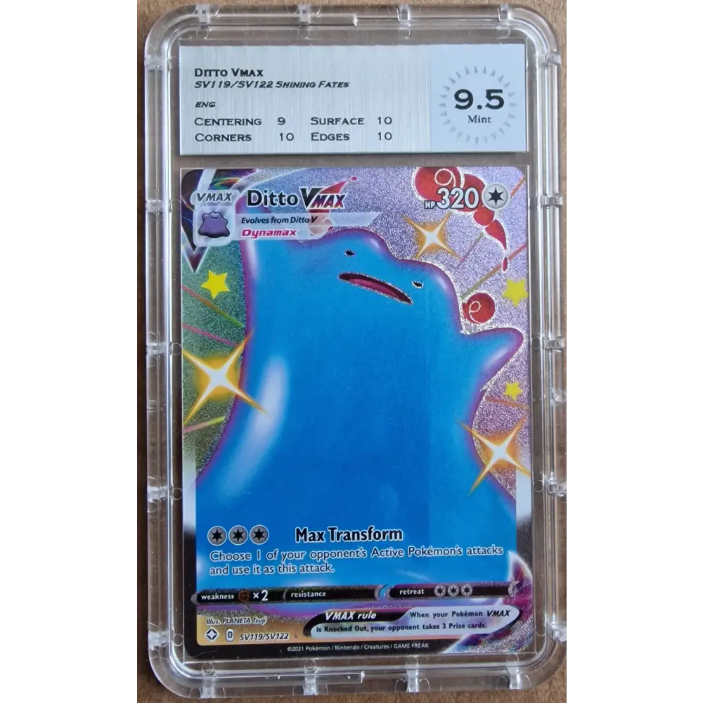 Carte gradé - Ditto VMAX SV119/SV122 - Destinées Radieuses - MTG 9.5 - ANGLAIS - Poke-Geek