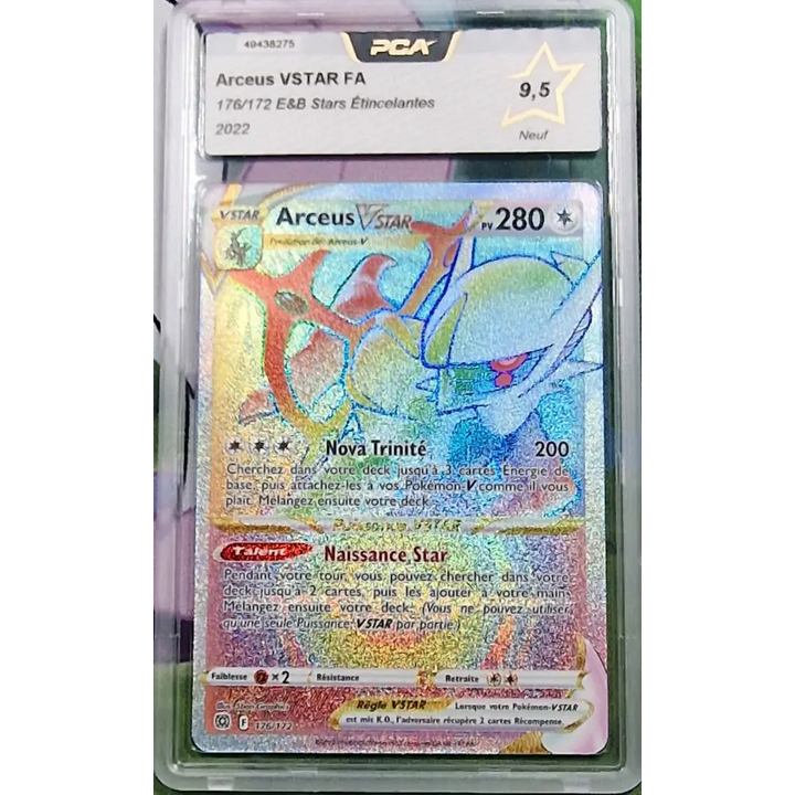 Carte gradé PCA 9.5 Arceus VSTAR (BRS 176) Stars Étincelantes- FR