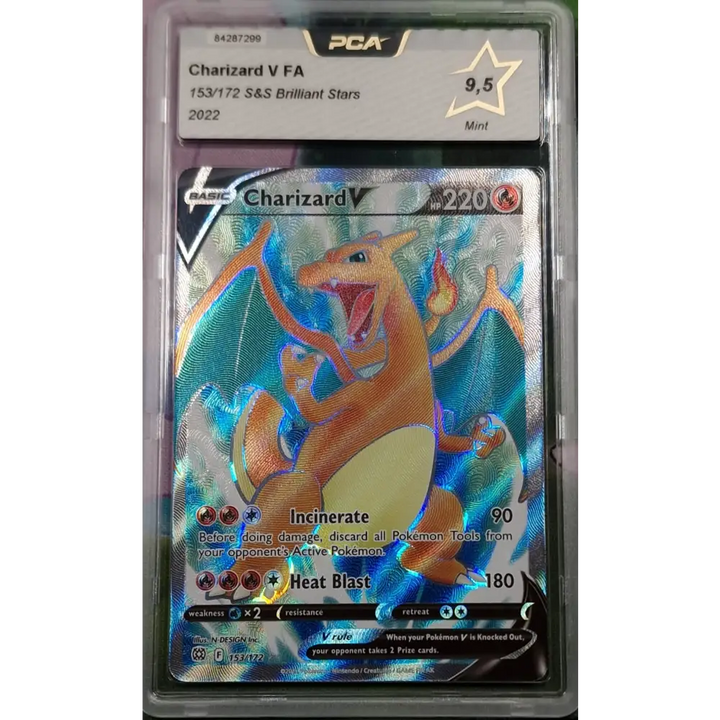 Carte gradé PCA 9.5 - Dracaufeu V (BRS 153) Stars Étincelantes - US