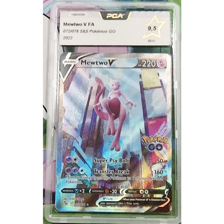 Carte gradé PCA 9.5 - Mewtwo V (PGO 072) Pokémon GO - US