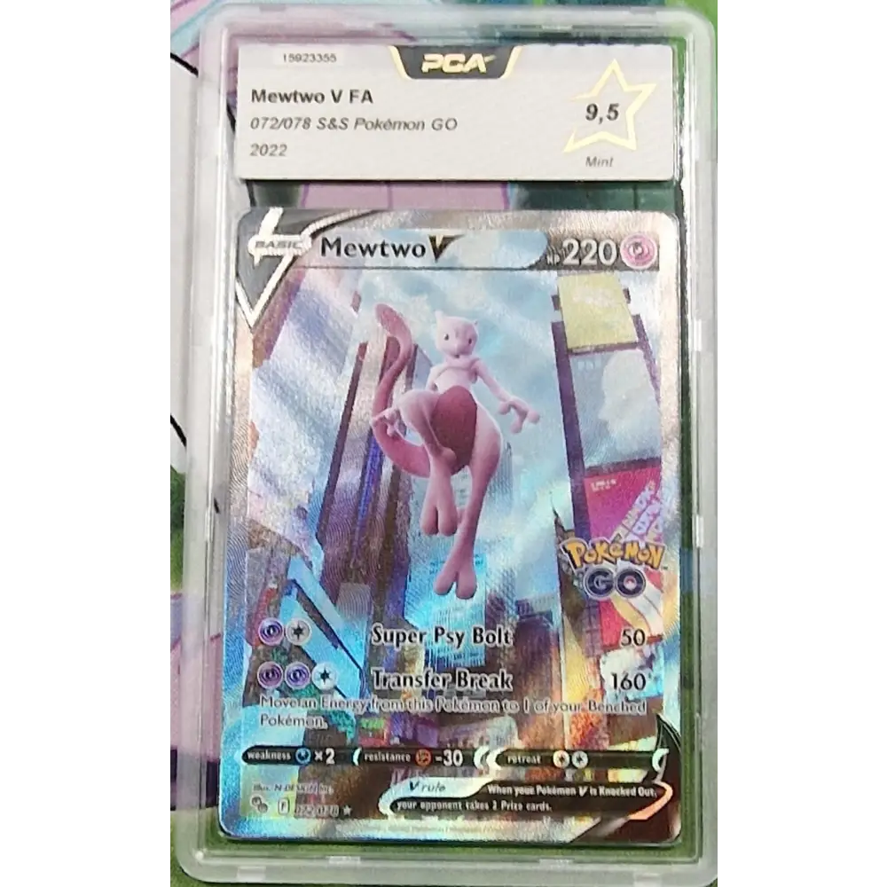 Carte gradé PCA 9.5 - Mewtwo V (PGO 072) Pokémon GO - US - Poke-Geek