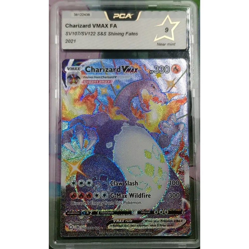 Carte gradé PCA 9 - Dracaufeu VMAX () Destinées Radieuses - US - Poke-Geek