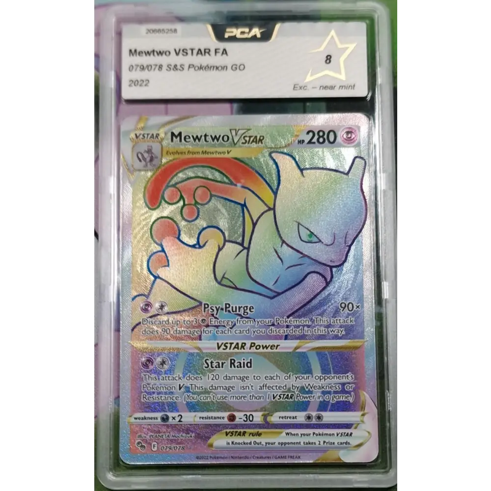 Carte gradé PCA 9 - Mewtwo VSTAR (PGO 079) Pokémon GO - US - Poke-Geek
