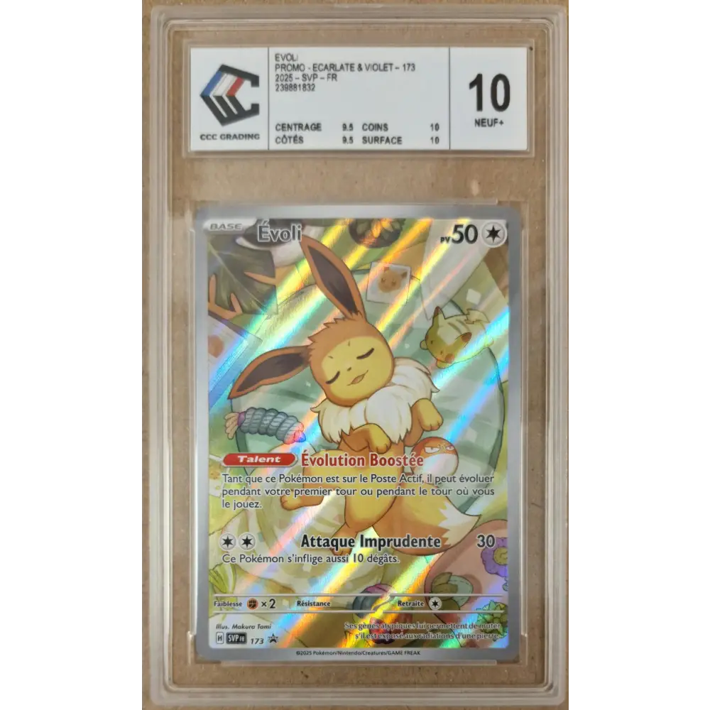 Carte Pokémon Évoli 173 – Promo Écarlate et Violet – FR – CCC 10 Neuf+ - Poke-Geek