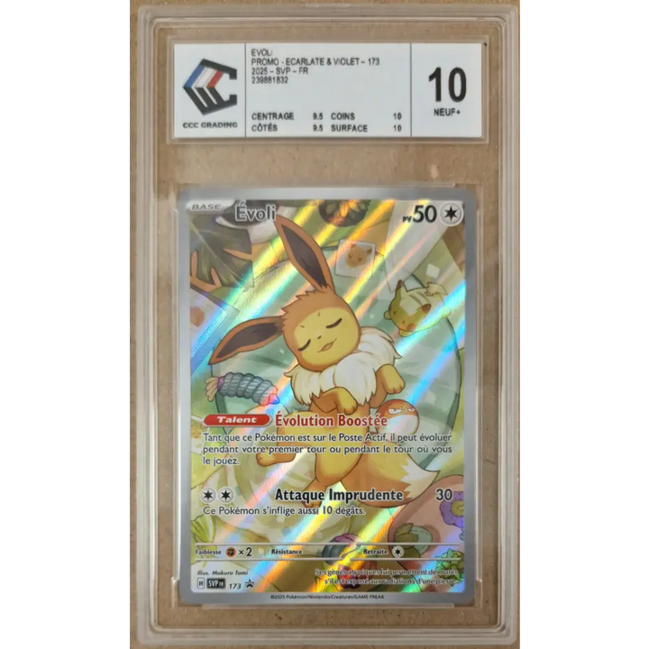 Carte Pokémon Évoli 173 – Promo Écarlate et Violet – FR – CCC 10 Neuf+