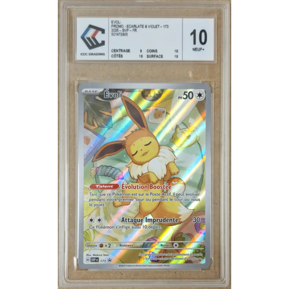 Carte Pokémon Évoli 173 – Promo Scarlet et Violet – FR – Gradée CCC 10 - Poke-Geek
