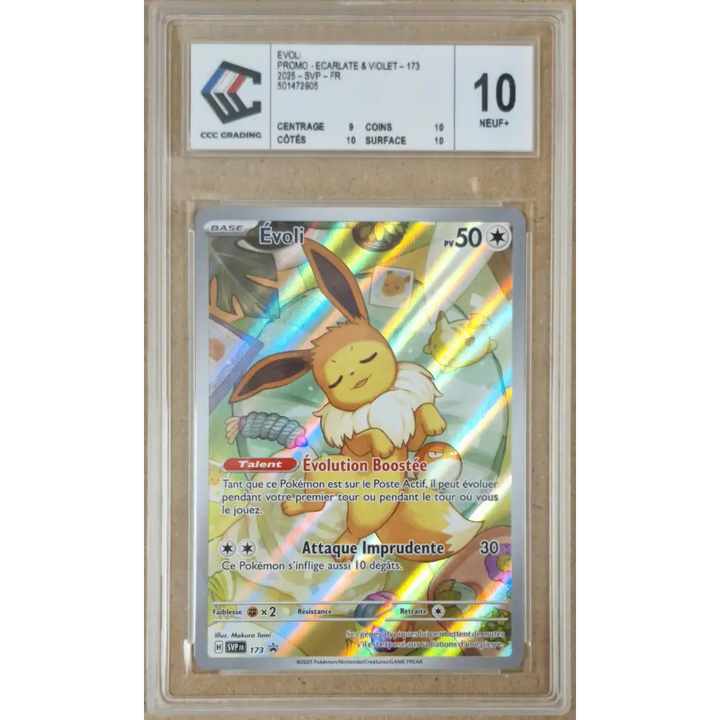 Carte Pokémon Évoli 173 – Promo Scarlet et Violet – FR – Gradée CCC 10
