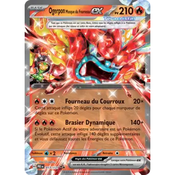 Carte Pokémon japonaise Ogerpon Masque du Fourneau 017/131 - EV Évolutions Prismatiques