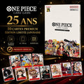 Collection One Piece 25 ans avec étui officiel et aperçu des 10 cartes japonaises