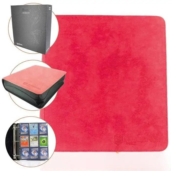 Classeur Prestige Phoenix Shield Zippé 9-Pockets – 900 Cartes – Velvet Red - Poke-Geek