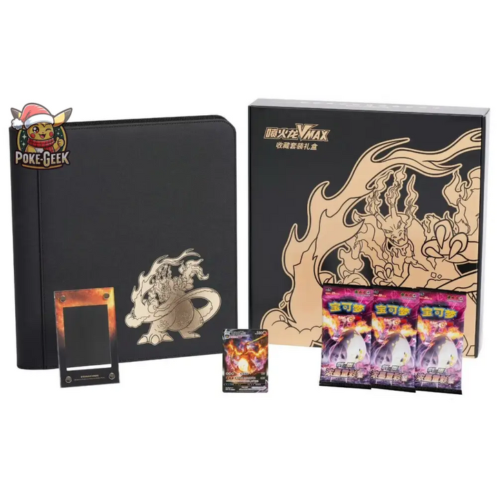 Coffret Collector Pokémon – Dracaufeu VMAX (Collection Set Gift Box – Édition Chinoise)
