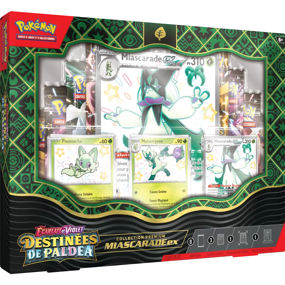 Coffret - ÉCARLATE ET VIOLET - COLLECTION PREMIUM DESTINÉES DE PALDEA  - MIASCARADE-EX - FR - Poke-Geek
