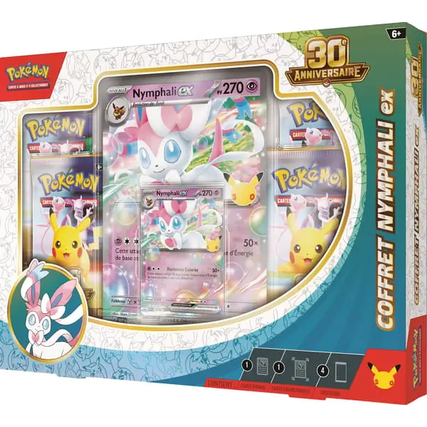 Coffret Pokémon 30e Anniversaire Nymphali-ex – Français - Coffret Pokémon