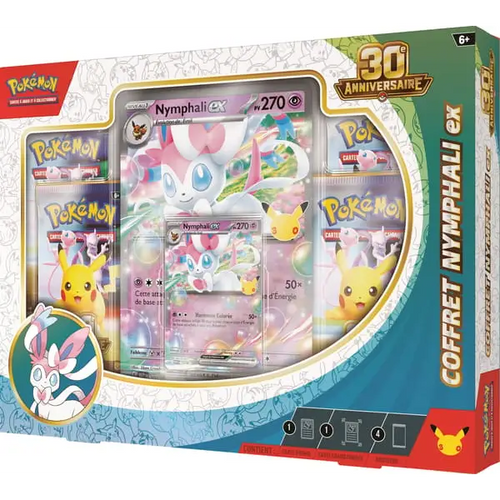 Coffret Pokémon 30e Anniversaire Nymphali-ex – Français - Coffret Pokémon