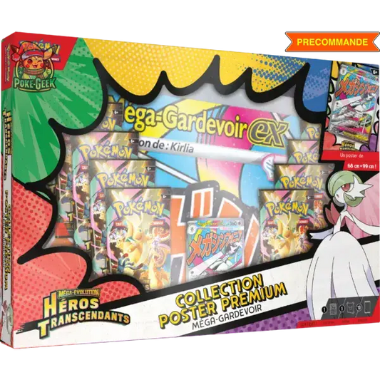 Coffret Pokémon – Collection Poster Premium Méga-Gardevoir (Héros Transcendants – ME02.5) – Scellé FR - Poke-Geek