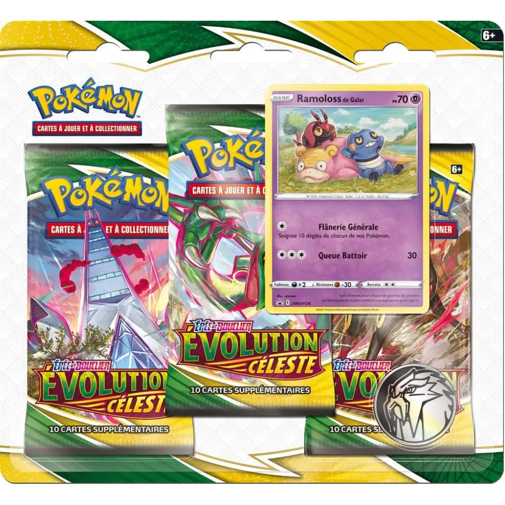 Coffret - Tripack - Evolution Celeste EB07 -  Ramoloss de Galar - Fr - Poke-Geek