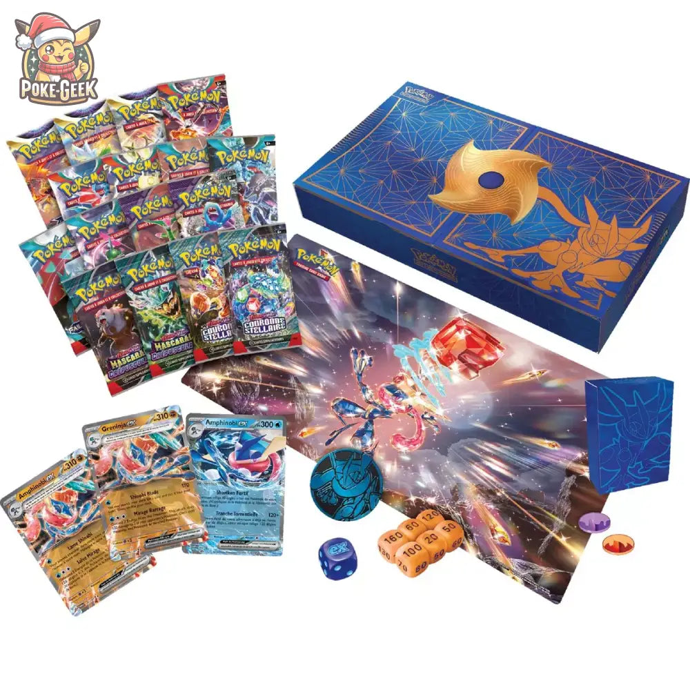 Coffret Ultra Premium Pokémon Amphinobi EX – 16 Boosters + Tapis – FR - Poke-Geek