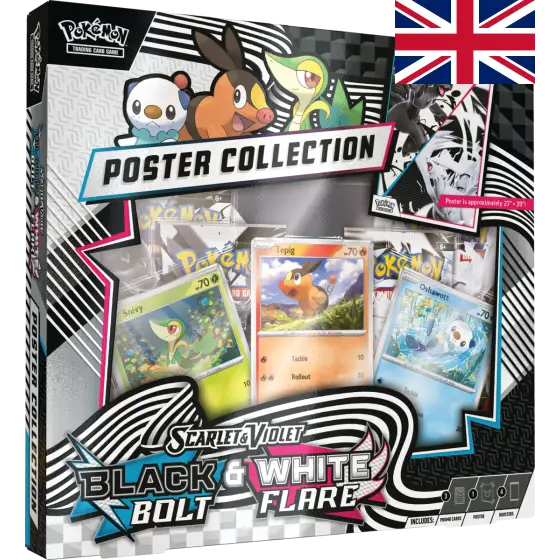 Collection Poster Unys – SV10.5 Black Bolt & White Flare 🚩 Anglais  🚩 - Poke-Geek