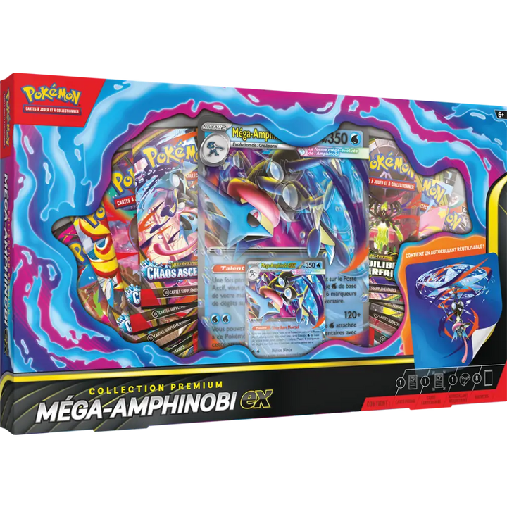 Collection Premium Méga-Amphinobi-ex + Deck Box Pikachu – Bundle Français