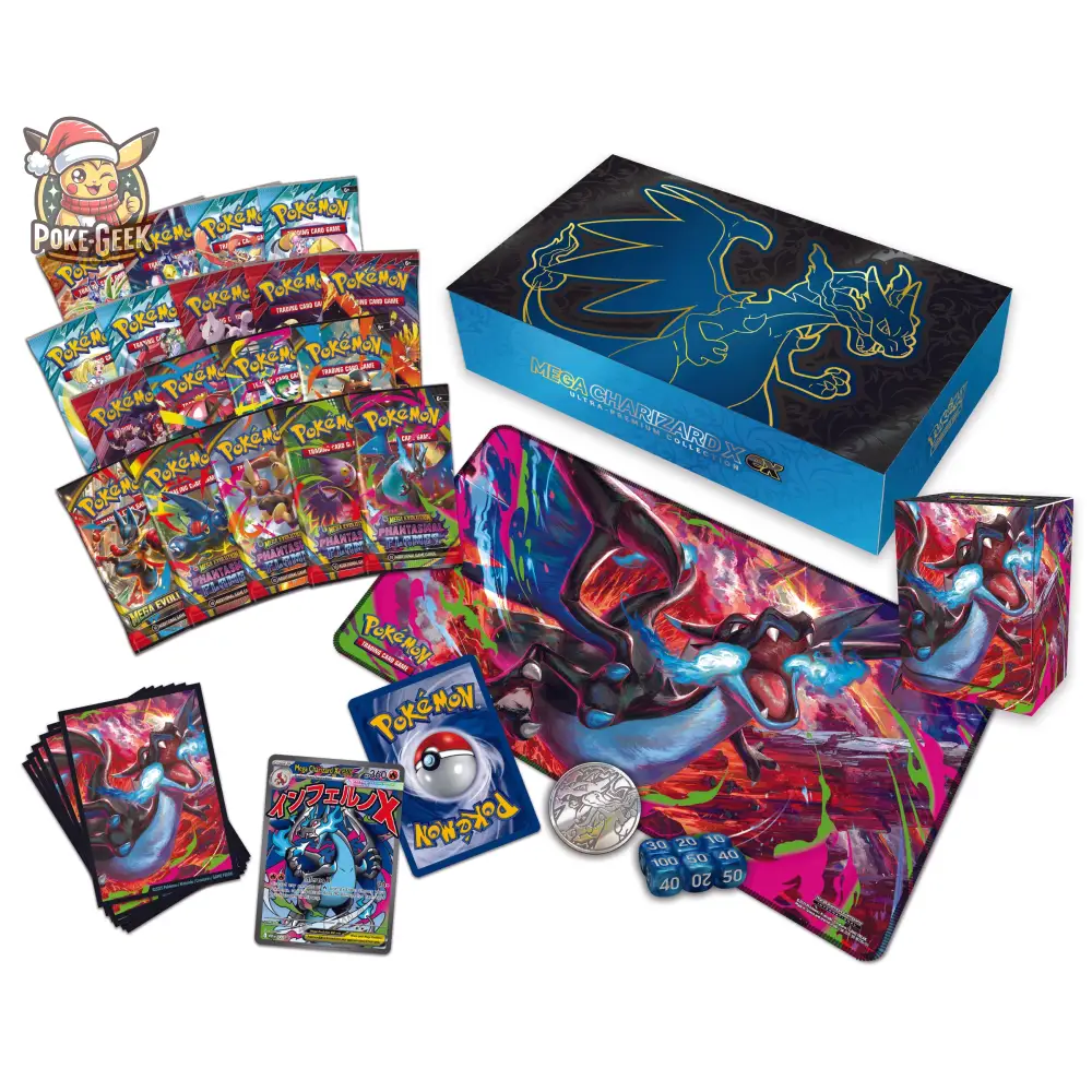 Collection Ultra-Premium Mega Charizard X ex –  Phantasmal Flames (ANGLAIS) - Poke-Geek