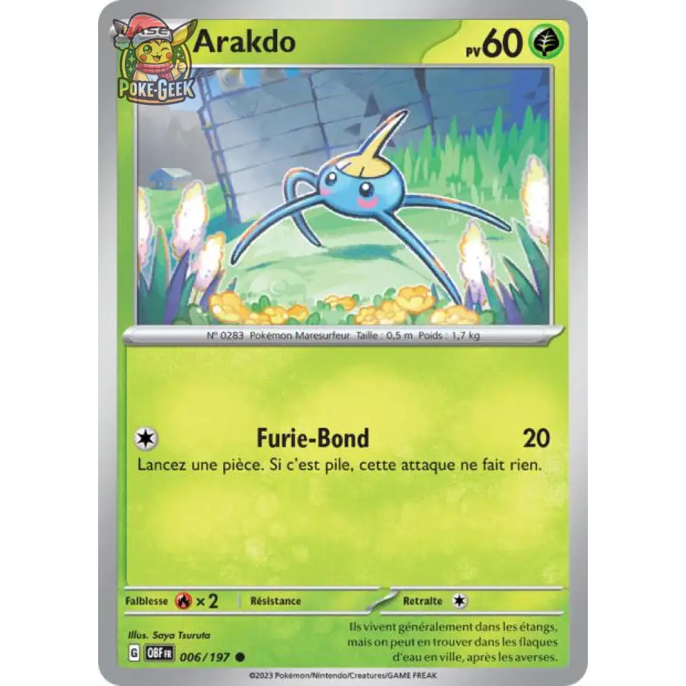 Commune - Pokemon - Flammes Obsidiennes - Arakdo 6/197 - Poke-Geek