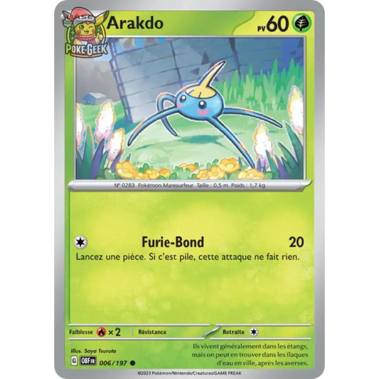 Common - Pokemon - Obsidian Flames - Arakdo 6/197