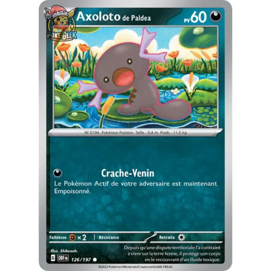 Common - Pokemon - Obsidian Flames - Paldea Axoloto 126/197