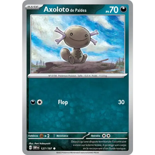 Commune - Pokemon - Flammes Obsidiennes - Axoloto de Paldéa 127/197