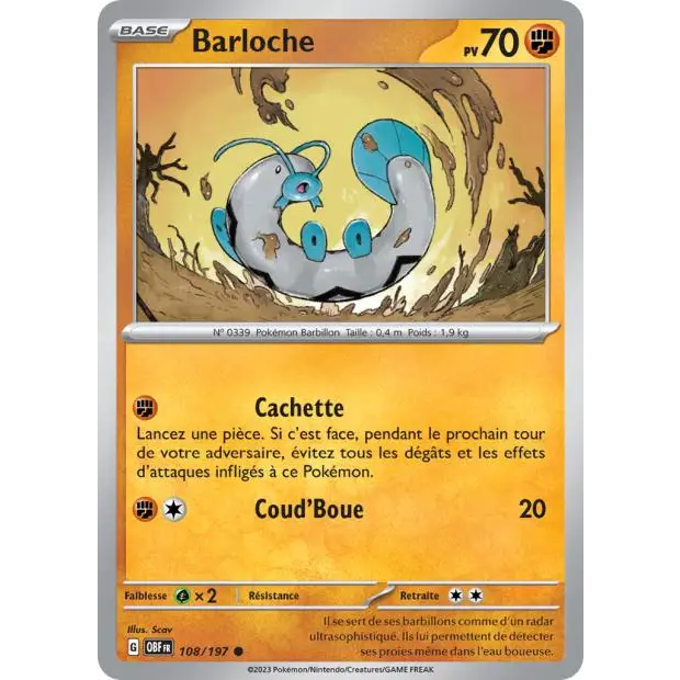 Commune - Pokemon - Flammes Obsidiennes - Barloche 108/197