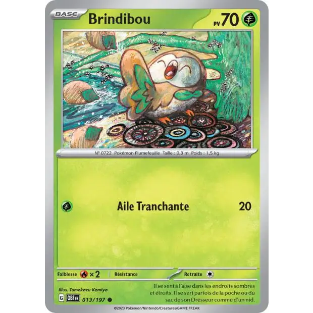 Commune - Pokemon - Flammes Obsidiennes - Brindibou 13/197 - Poke-Geek