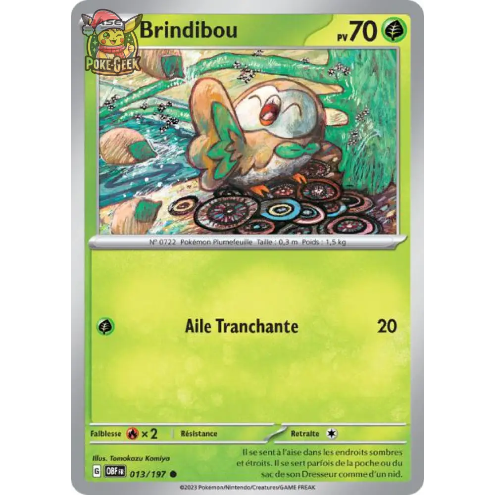 Commune - Pokemon - Flammes Obsidiennes - Brindibou 13/197 - Poke-Geek