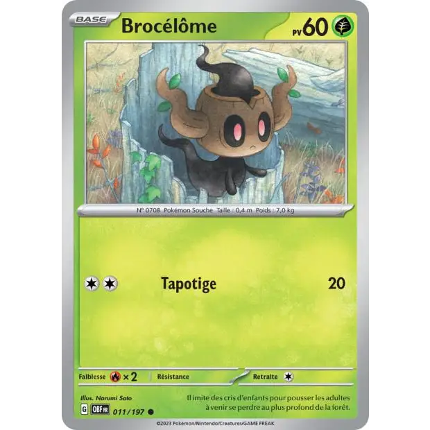 Commune - Pokemon - Flammes Obsidiennes - Brocélôme 11/197 - Poke-Geek