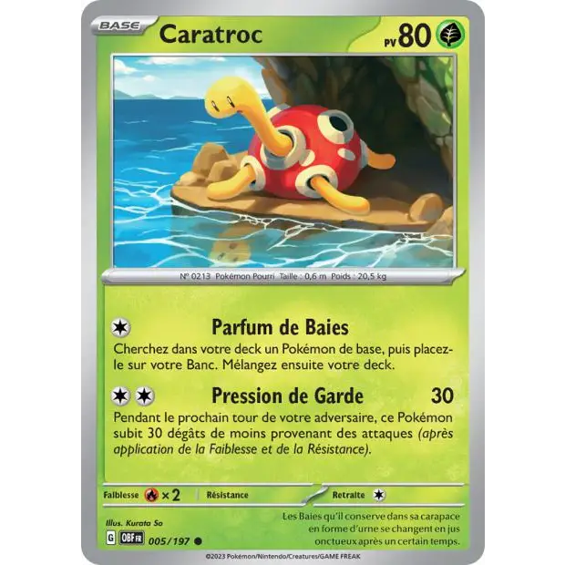 Commune - Pokemon - Flammes Obsidiennes - Caratroc 5/197