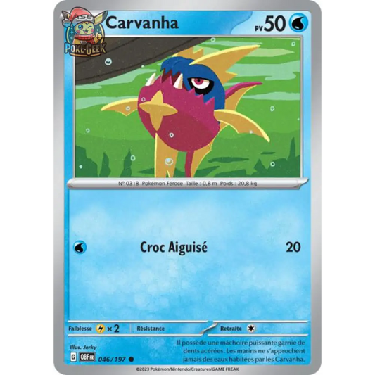 Common - Pokemon - Obsidian Flames - Carvanha 46/197