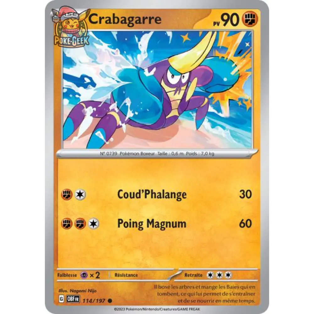 Commune - Pokemon - Flammes Obsidiennes - Crabagarre 114/197 - Poke-Geek