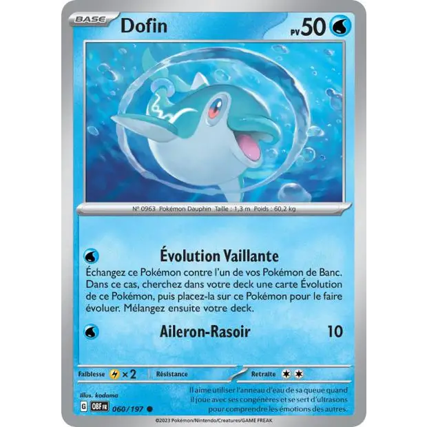 Commune - Pokemon - Flammes Obsidiennes - Dofin 60/197 - Poke-Geek