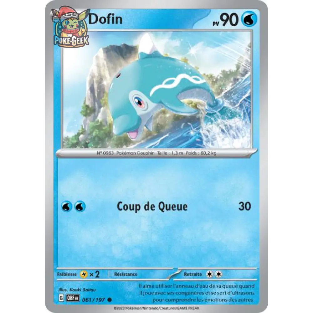 Commune - Pokemon - Flammes Obsidiennes - Dofin 61/197 - Poke-Geek