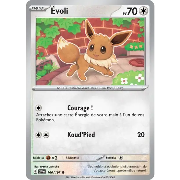 Commune - Pokemon - Flammes Obsidiennes - Evoli 166/197 - Poke-Geek