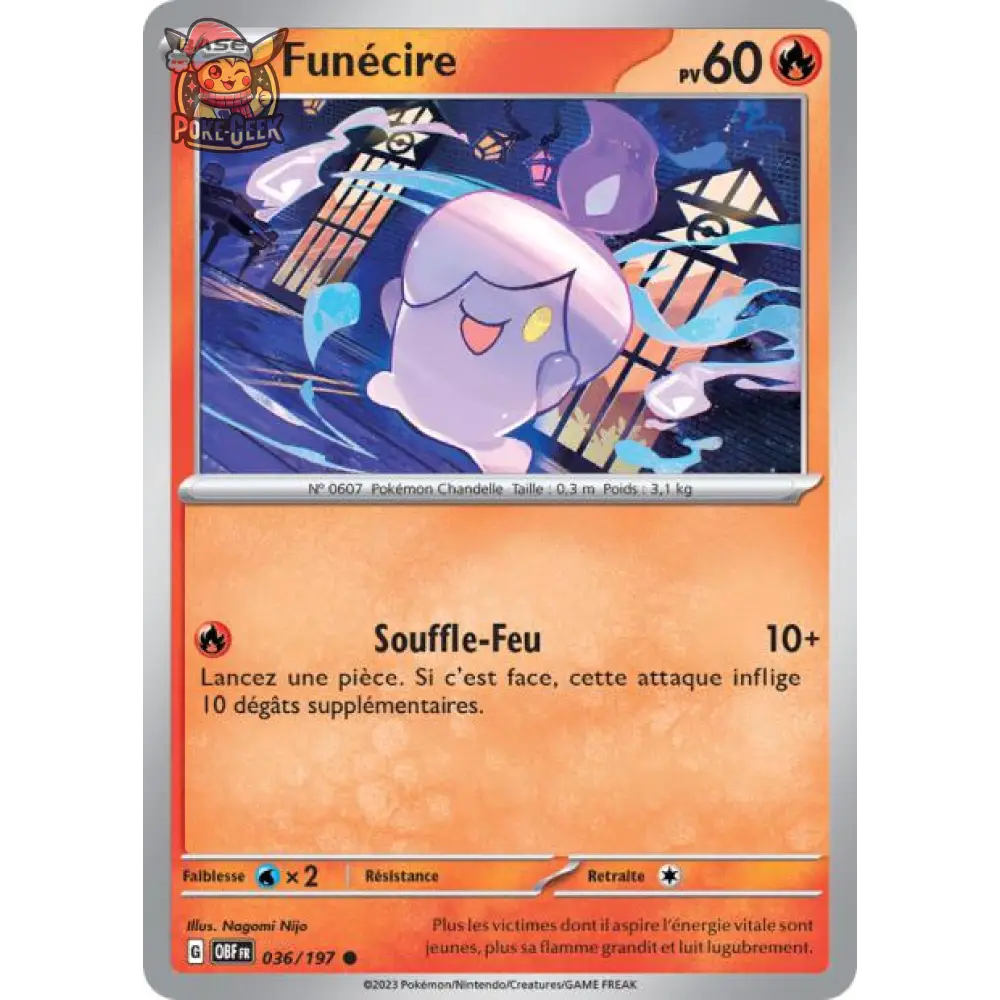 Commune - Pokemon - Flammes Obsidiennes - Funécire 36/197 - Poke-Geek