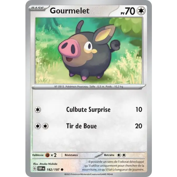 Commune - Pokemon - Flammes Obsidiennes - Gourmelet 182/197 - Poke-Geek
