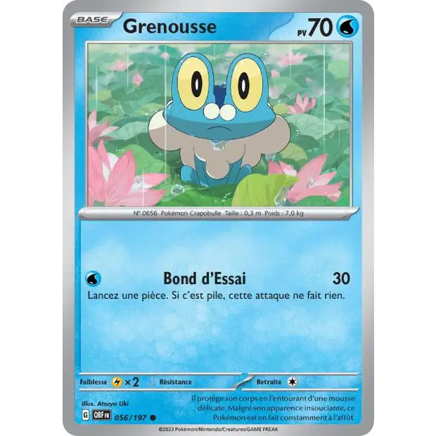 Commune - Pokemon - Flammes Obsidiennes - Grenousse 56/197