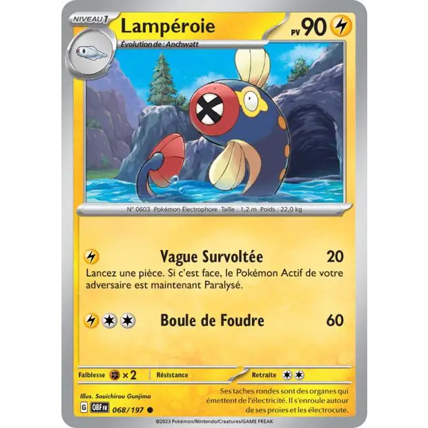 Commune - Pokemon - Flammes Obsidiennes - Lampéroie 68/197