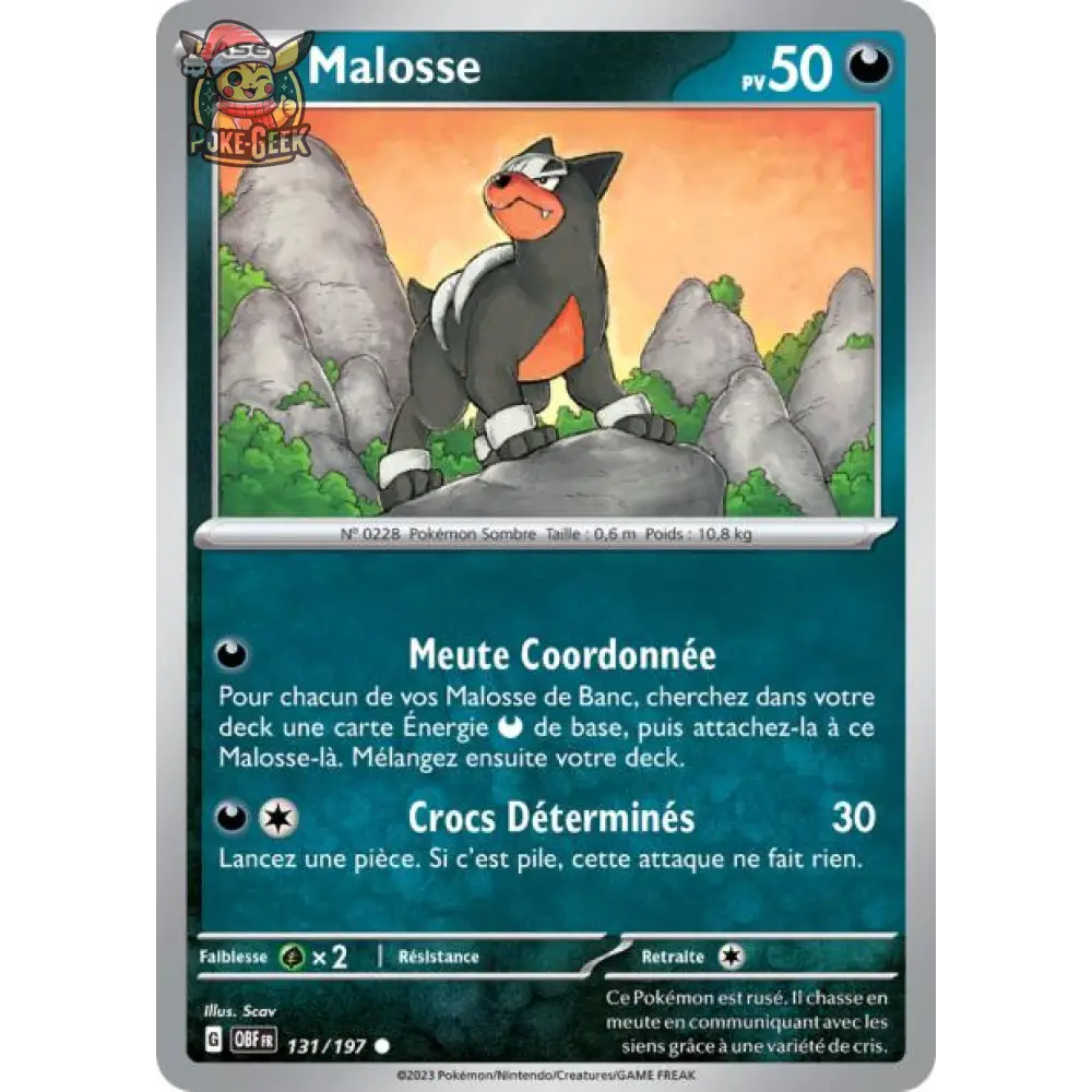 Commune - Pokemon - Flammes Obsidiennes - Malosse 131/197 - Poke-Geek
