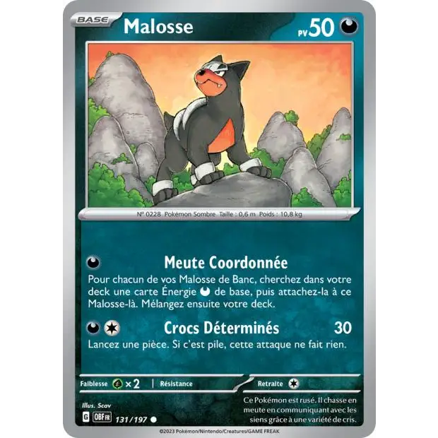 Commune - Pokemon - Flammes Obsidiennes - Malosse 131/197