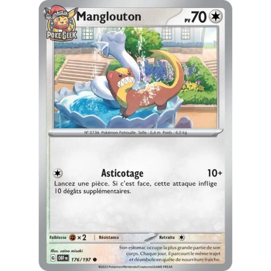 Commune - Pokemon - Flammes Obsidiennes - Manglouton 176/197