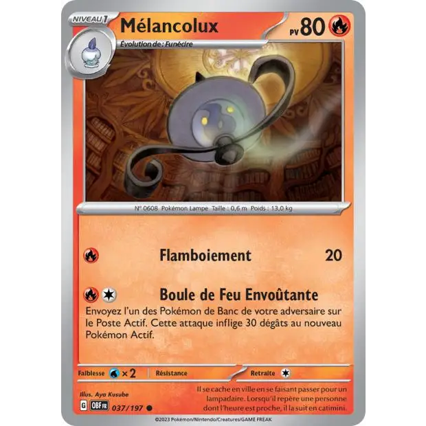 Commune - Pokemon - Flammes Obsidiennes - Mélancolux 37/197 - Poke-Geek